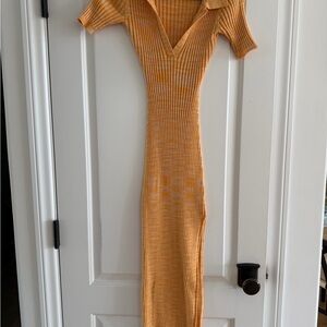 l*space Ribbed V-Neck Stretchy Maxi Dress